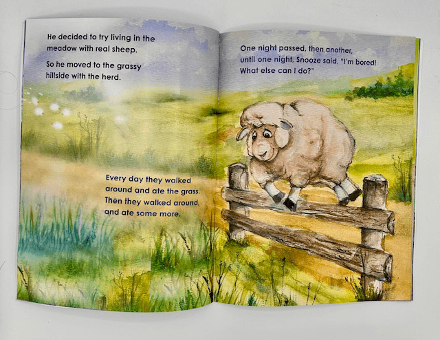 Watercolor Story Art open book