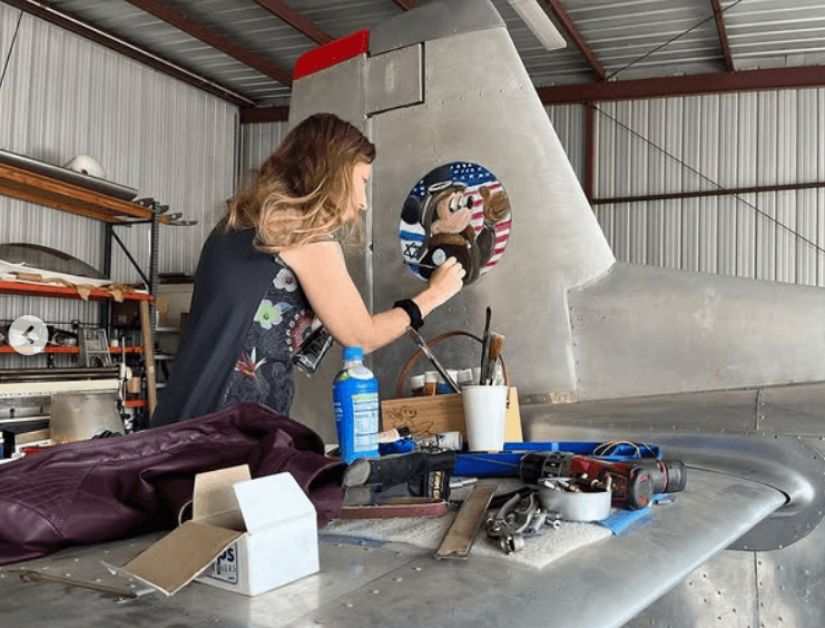 Artist at WorkMickey Mouse Pilot Tail Art in Progress