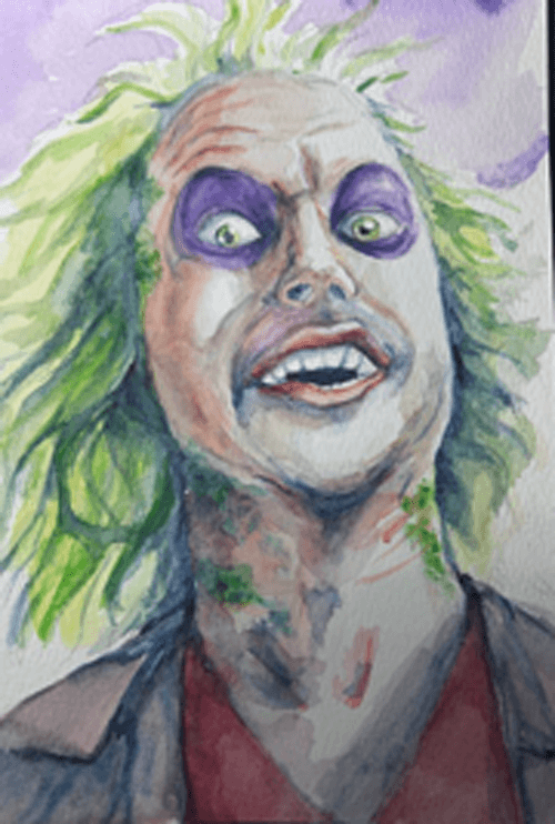 Beetlejuice FanArt Watercolor Illustration
